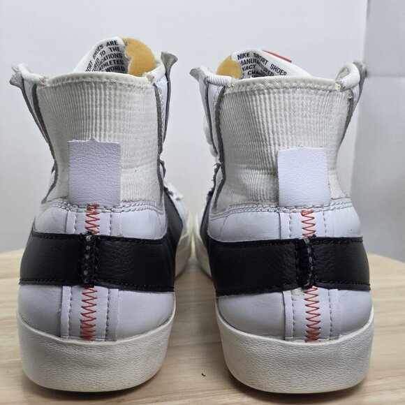 Nike Blazer Mid 77 Jumbo White Black Size 13 Mens Sneakers 2021 DD3111-100 - Picture 6 of 9
